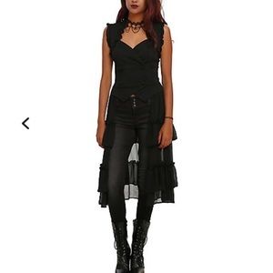 Hot topic steampunk swimsuit cover up vest